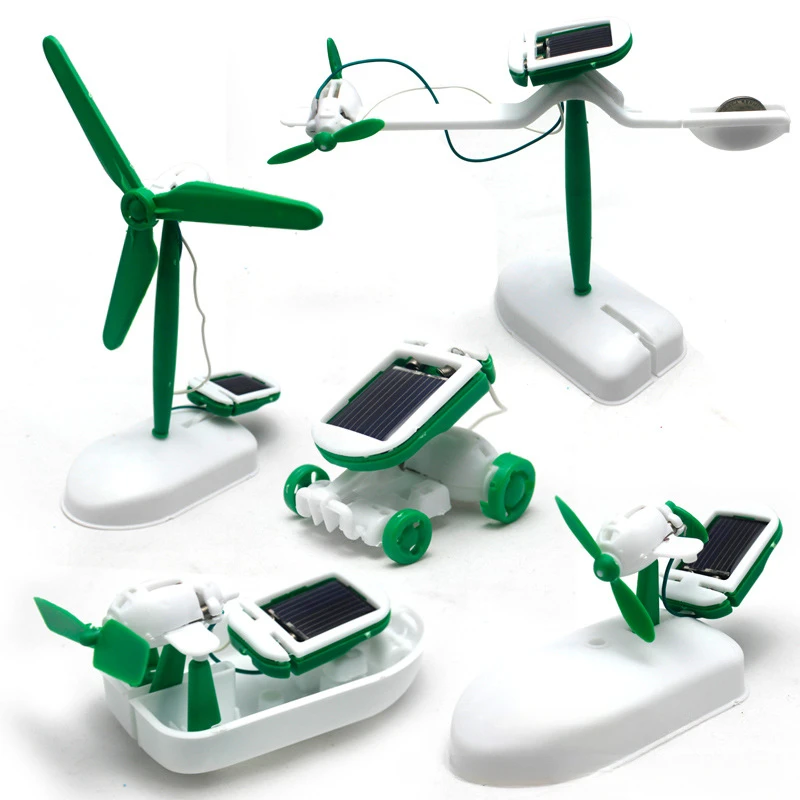 Solar Powered Robot Kit 14 In 1 - 6-в-1 комплект робота на солнечной энергии,