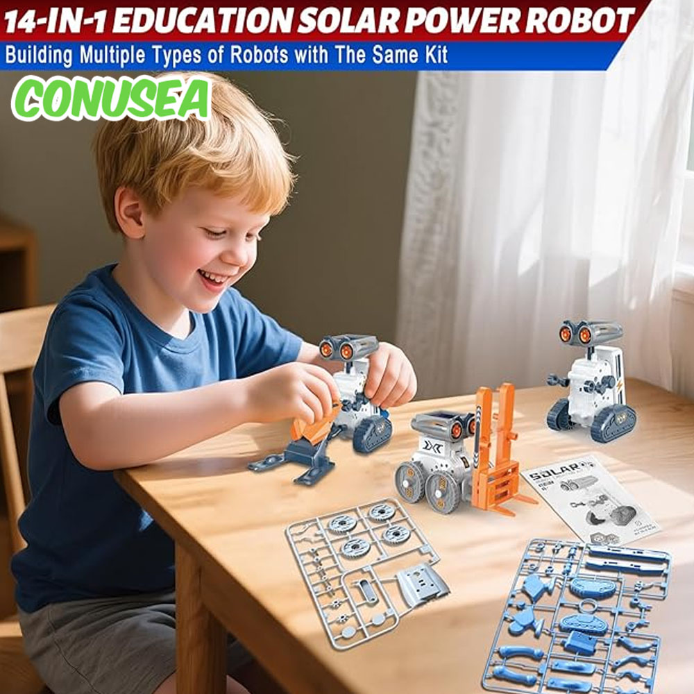 Solar Powered Robot Kit 14 In 1 - Набор для сборки солнечного робота 14