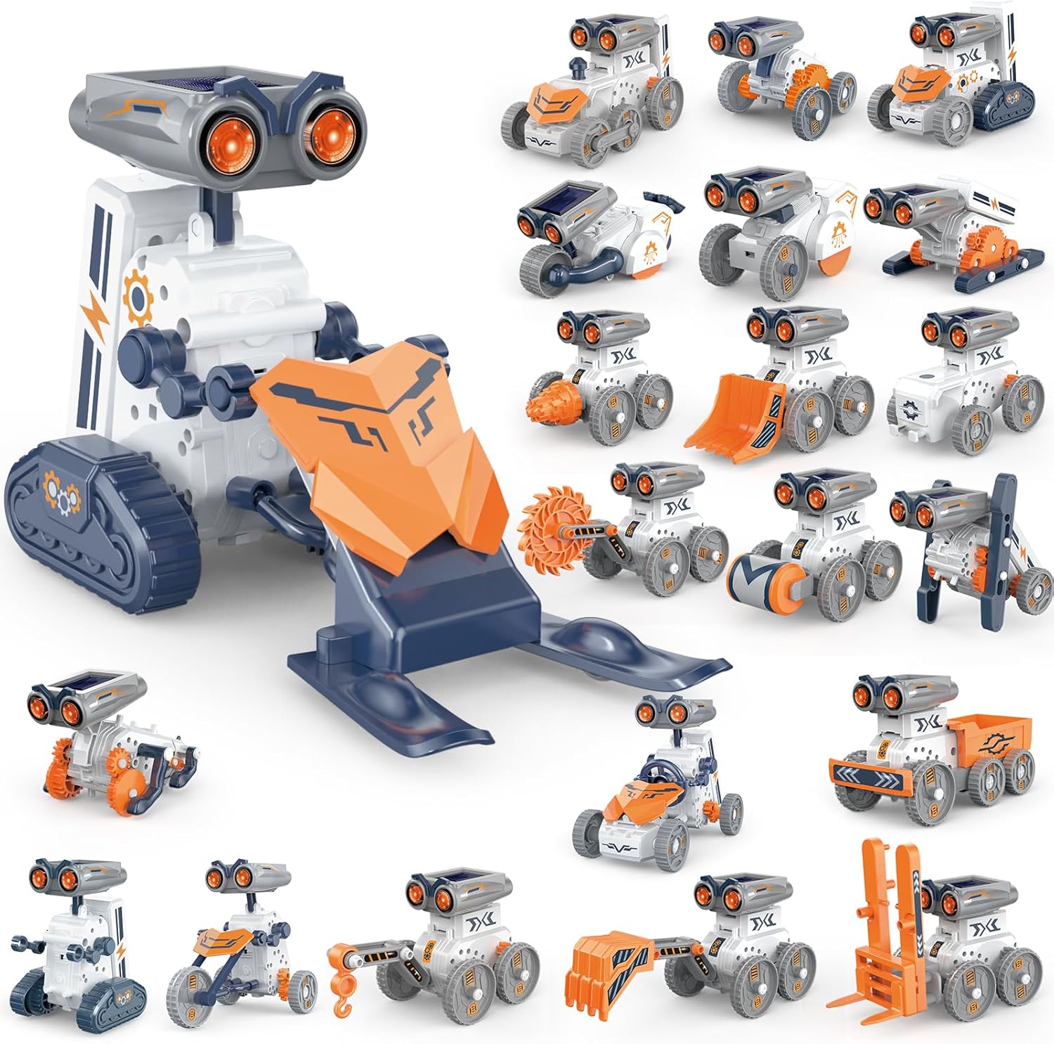 Solar Powered Robot Kit 14 In 1 - 21/14/7 в 1, научный эксперимент, солнечный