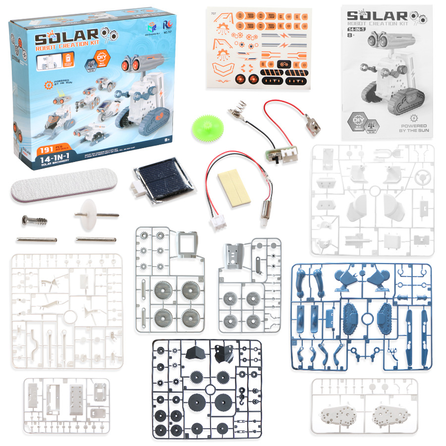 14 в 1: Набор для сборки прогр – обзор и цена Solar Powered Robot Kit 14 In 1
