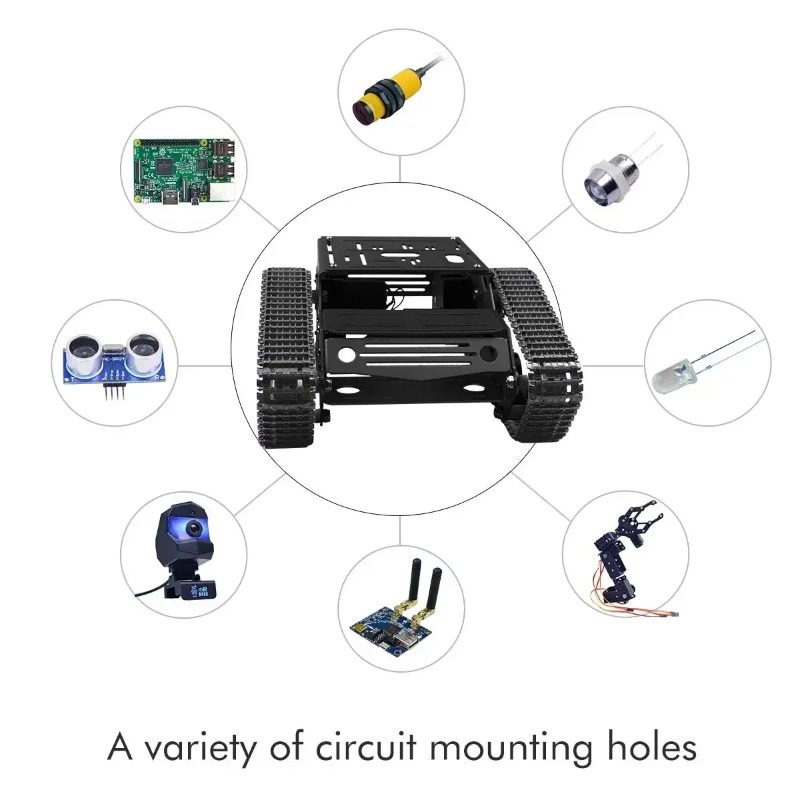 Умный робот, комплект шасси ав – обзор и цена Raspberry Pi Robot Platform Tank Chassis