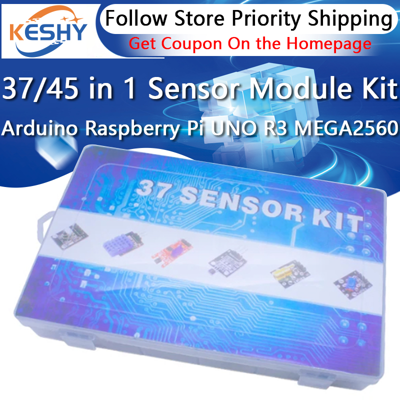 Модули датчиков 45 в 1, 16 вид – обзор и цена Arduino Sensor Kit 37 Modules Starter