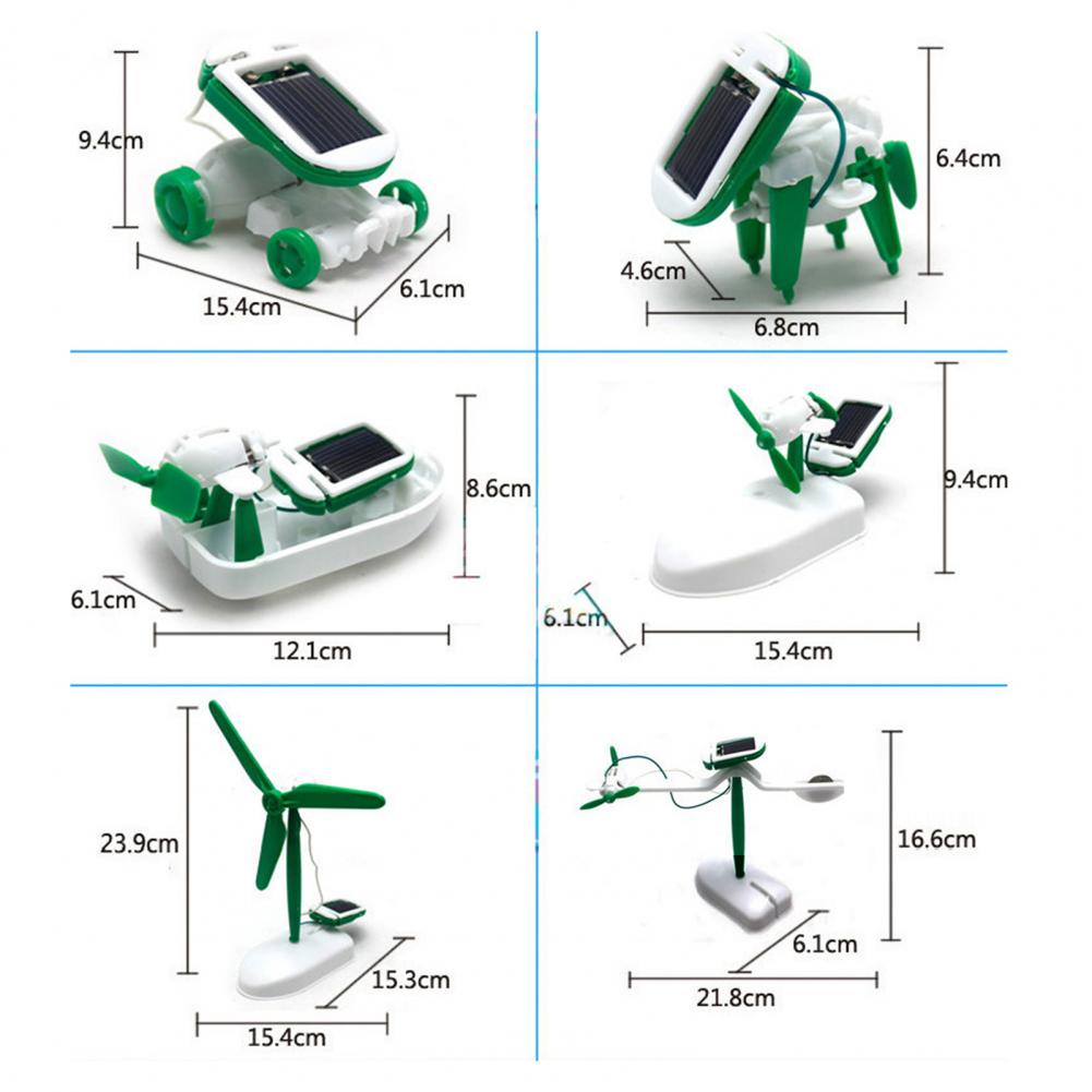 Детский набор для сборки солне – обзор и цена Solar Powered Robot Kit 14 In 1