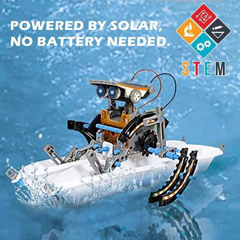13-в-1 комплект робота на солн – обзор и цена Solar Powered Robot Kit 14 In 1