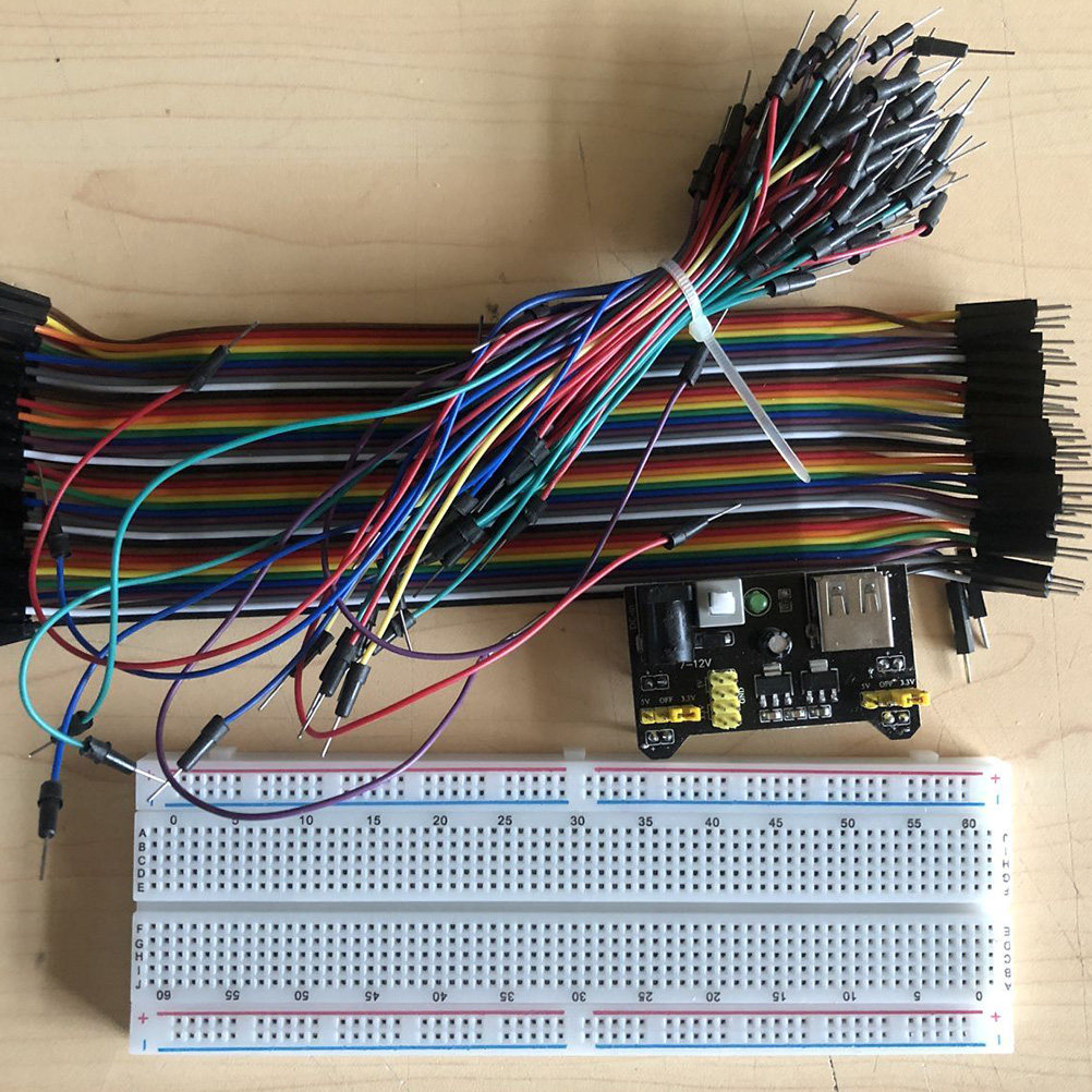 Набор для начинающих с макетно – обзор и цена Breadboard Jumper Wires Power Supply Kit