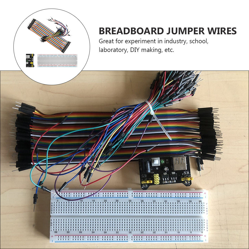 Набор для начинающих с макетно – обзор и цена Breadboard Jumper Wires Power Supply Kit