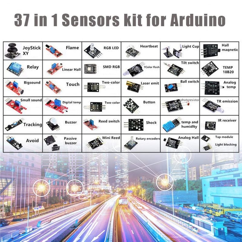 ABKN-For Arduino MCU Compatibl – обзор и цена Arduino Sensor Kit 37 Modules Starter