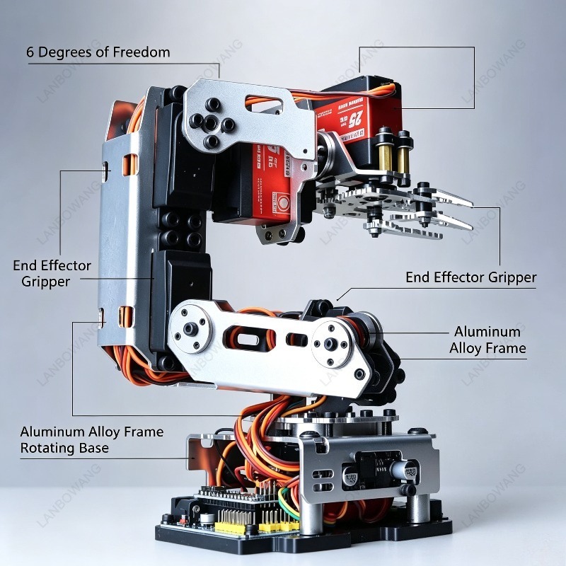 Металлическая механическая рук – обзор и цена Programmable Robotic Arm Kit Arduino