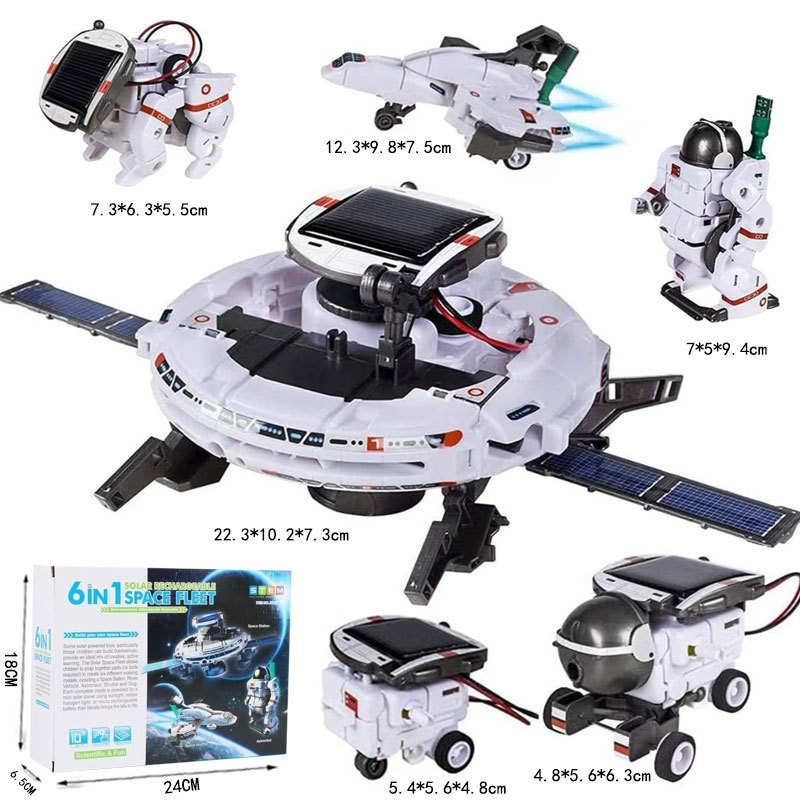 6-в-1 комплект робота STEM на  – обзор и цена Solar Powered Robot Kit 14 In 1