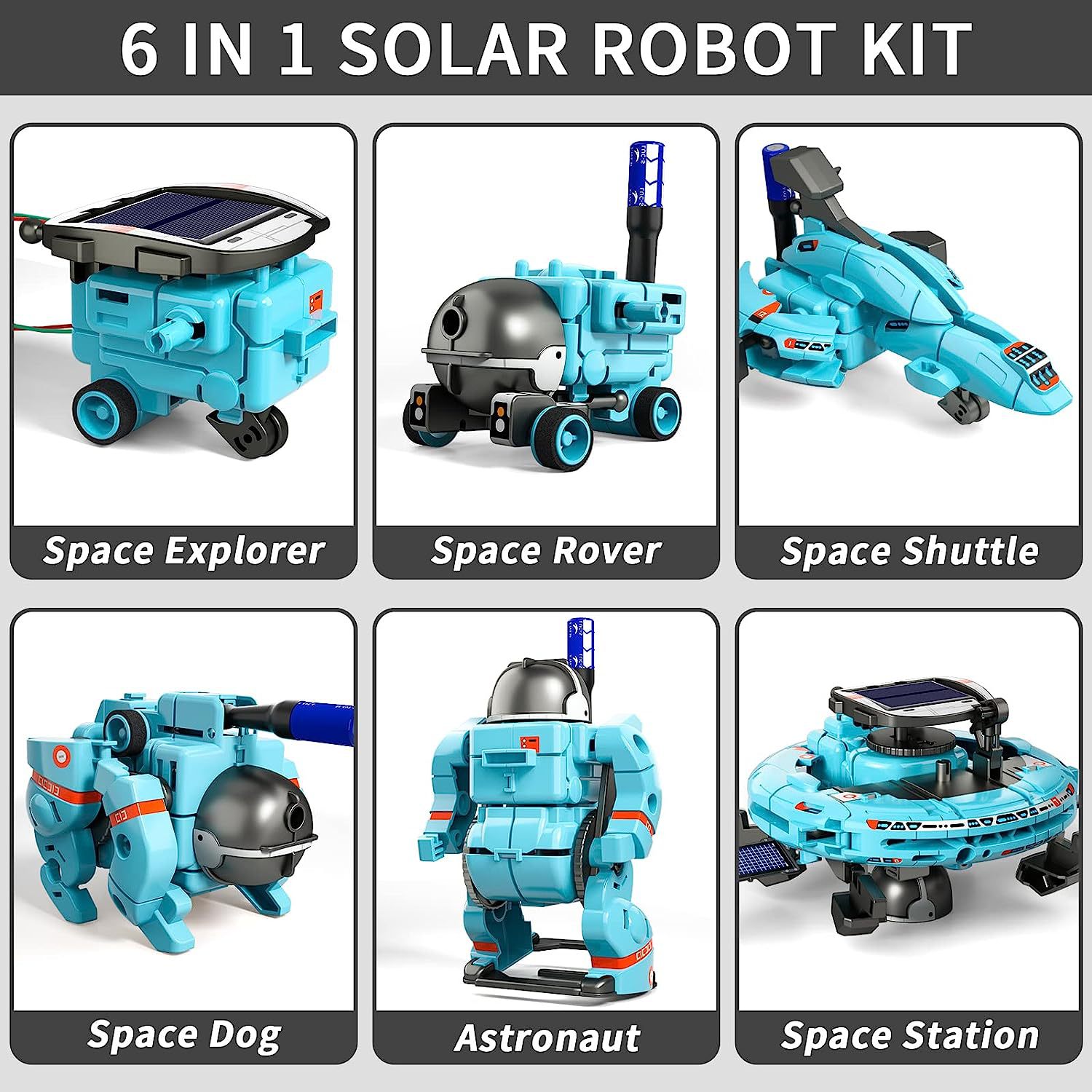 Набор роботов для сборки 6 в 1 – обзор и цена Solar Powered Robot Kit 14 In 1