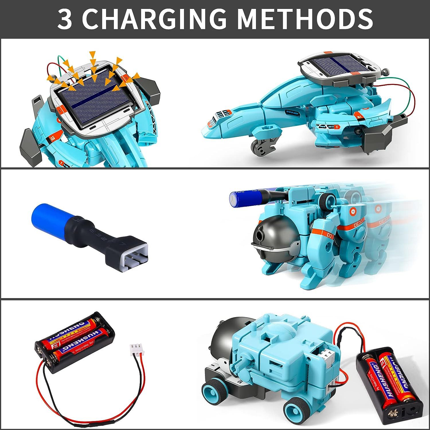 Набор роботов для сборки 6 в 1 – обзор и цена Solar Powered Robot Kit 14 In 1