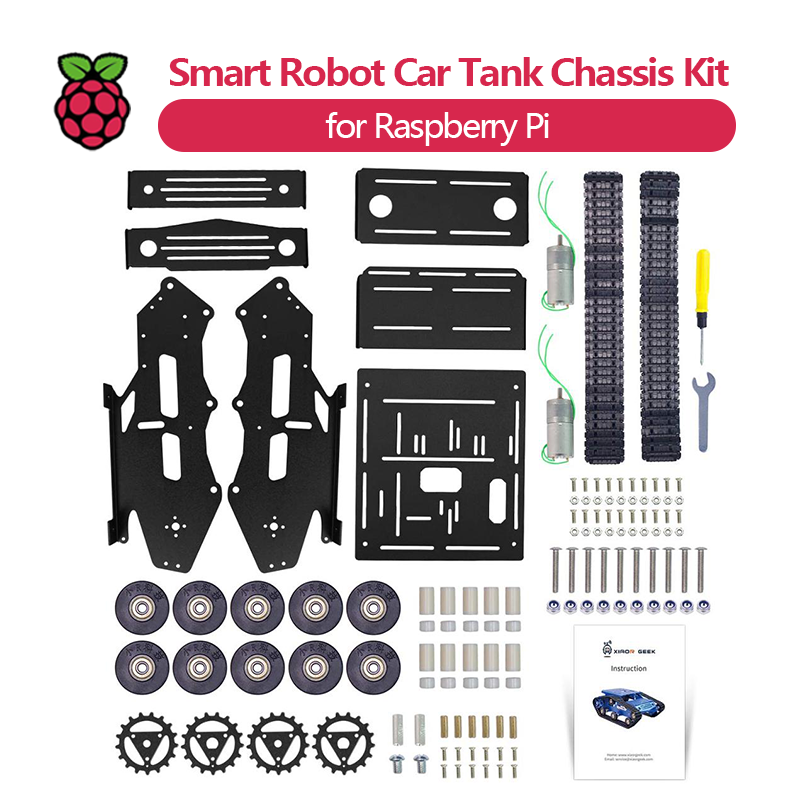 Умный робот-танк: шасси-компле – обзор и цена Raspberry Pi Robot Platform Tank Chassis