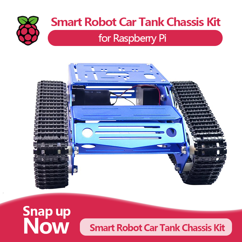 Умный робот-танк: шасси-компле – обзор и цена Raspberry Pi Robot Platform Tank Chassis