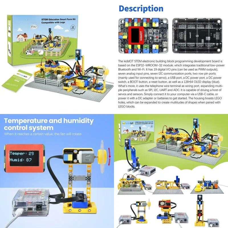 Новинка: Умная ферма DIY для S – обзор и цена Electronic Building Blocks Stem Kit