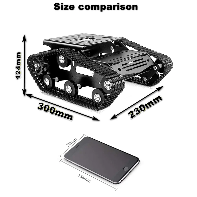 Умный робот-танк на алюминиево – обзор и цена Raspberry Pi Robot Platform Tank Chassis