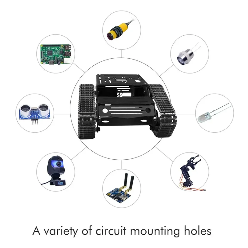 Умный робот-танк на алюминиево – обзор и цена Raspberry Pi Robot Platform Tank Chassis
