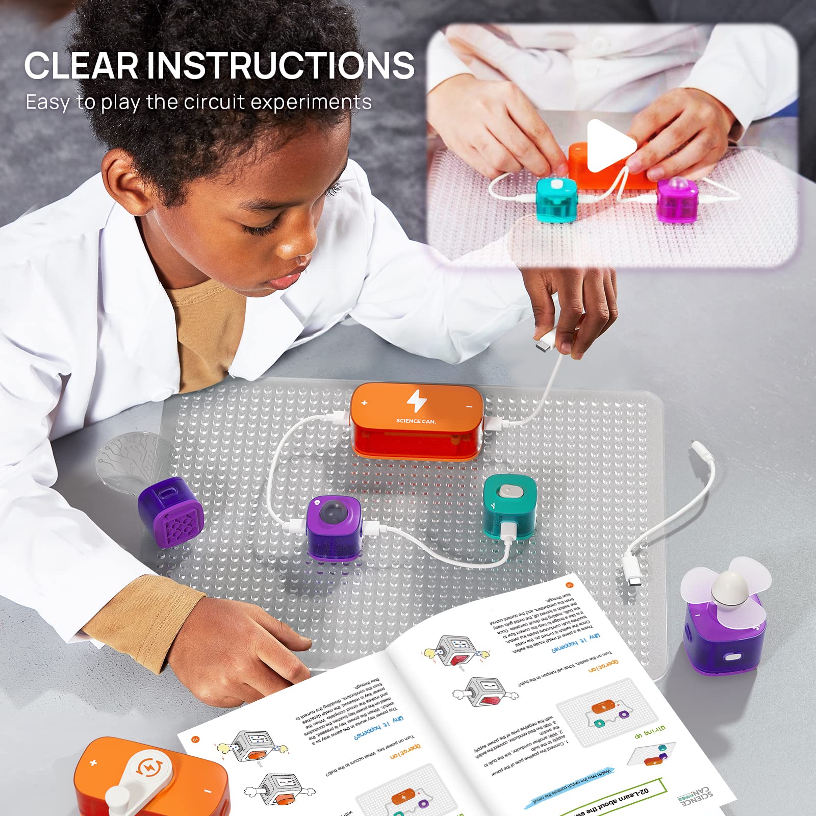 STEM набор для научных экспери – обзор и цена Electronic Building Blocks Stem Kit