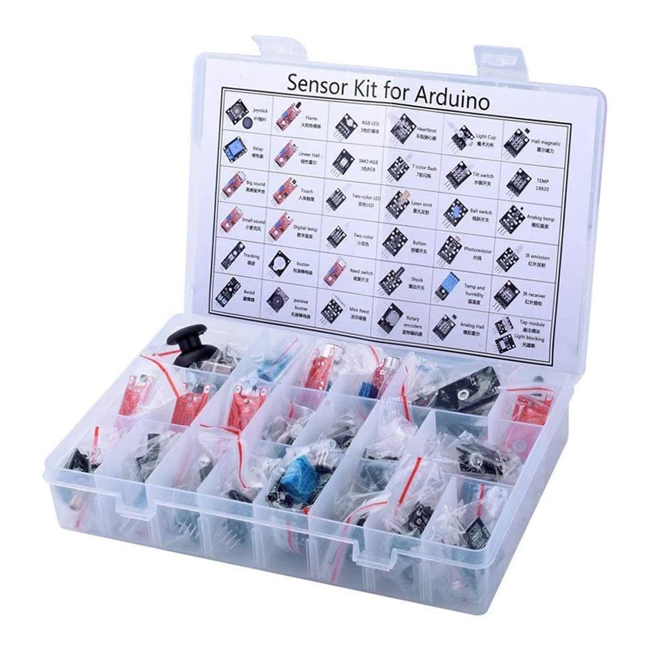 Набор из 45 сенсорных модулей  – обзор и цена Arduino Sensor Kit 37 Modules Starter