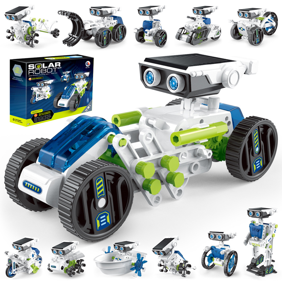 21/14/7 в 1 Набор для научных  – обзор и цена Solar Powered Robot Kit 14 In 1