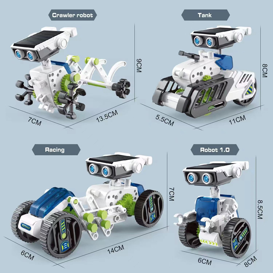 21/14/7 в 1 Набор для научных  – обзор и цена Solar Powered Robot Kit 14 In 1