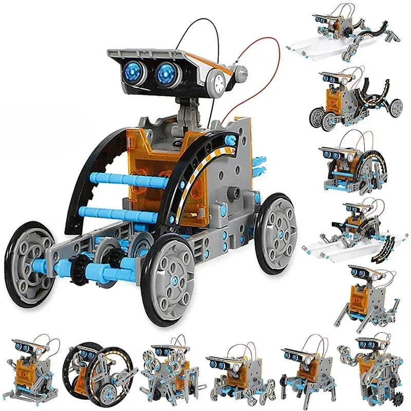 Наборы для сборки солнечных ро – обзор и цена Solar Powered Robot Kit 14 In 1