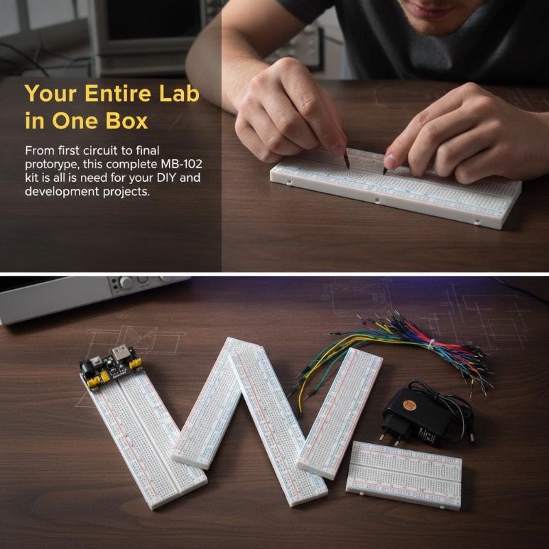 Набор макетной платы MB-102 с  – обзор и цена Breadboard Jumper Wires Power Supply Kit