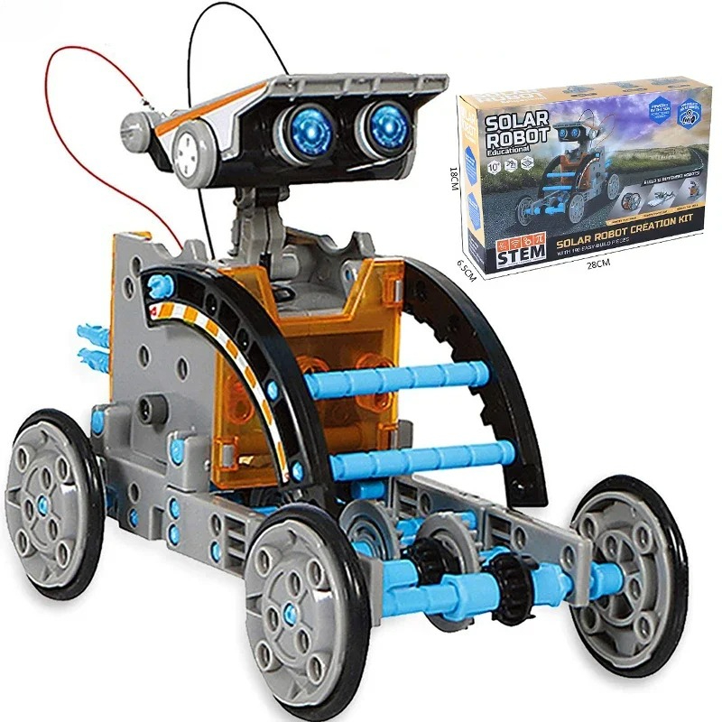 Наборы солнечных роботов STEM: – обзор и цена Solar Powered Robot Kit 14 In 1