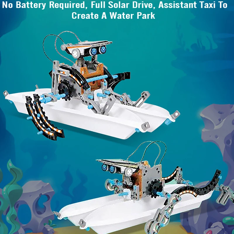 Наборы солнечных роботов STEM: – обзор и цена Solar Powered Robot Kit 14 In 1